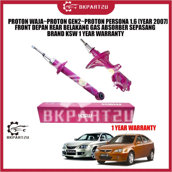 PROTON WAJA~PROTON GEN2~PROTON PERSONA 1.6 [YEAR 2007] FRONT DEPAN REAR BELAKANG GAS ABSORBER SEPASANGBRAND KSW