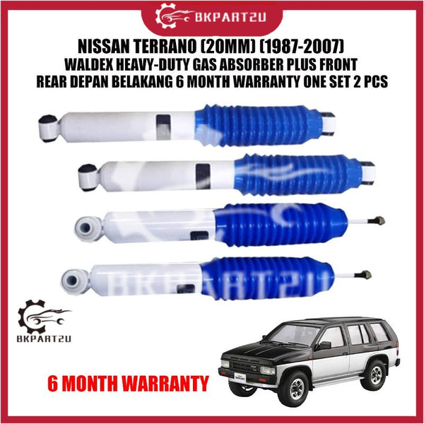NISSAN TERRANO (20MM) (1987-2007) WALDEX HEAVY-DUTY GAS ABSORBER PLUS FRONT REAR DEPAN BELAKANG ONE SET 2 PCS