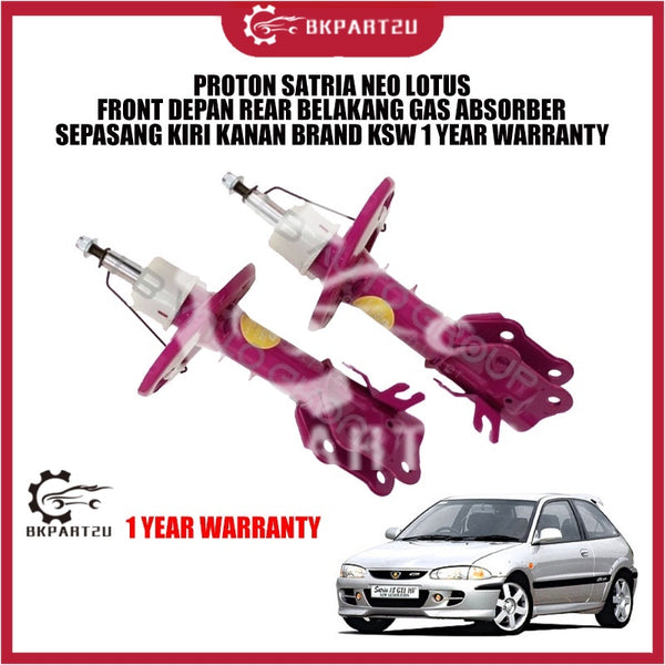 PROTON SATRIA NEO LOTUS FRONT DEPAN REAR BELAKANG GAS ABSORBER SEPASANG KIRI KANAN BRAND KSW 1 YEAR WARRANTY