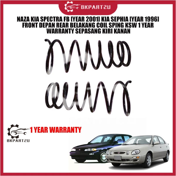 NAZA KIA SPECTRA FB [YEAR 2001] KIA SEPHIA [YEAR 1996] FRONT DEPAN REAR BELAKANG COIL SPRING 1 YEAR WARRANTY SEPASANG