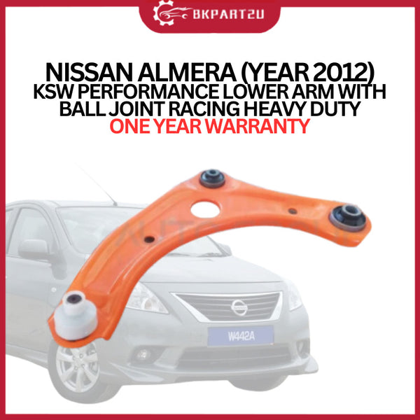 NISSAN ALMERA YEAR 2012 KSW PERFORMANCE LOWER ARM WITH BALL JOINT RACING HEAVY DUTY 1 YEAR WARRANTY