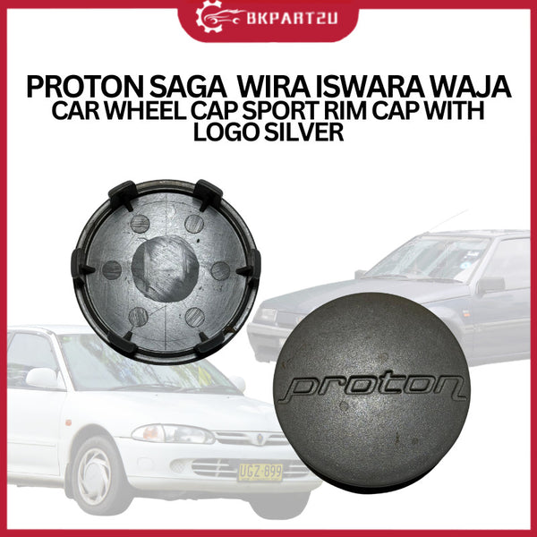 PROTON SAGA  WIRA ISWARA WAJA CAR WHEEL CAP SPORT RIM CAP WITH LOGO SILVER
