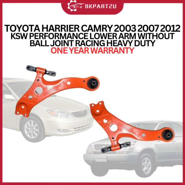 TOYOTA HARRIER CAMRY 2003 2007 2012 KSW PERFORMANCE LOWER ARM WITHOUT BALL JOINT RACING HEAVY DUTY ONE YEAR WARRANTY