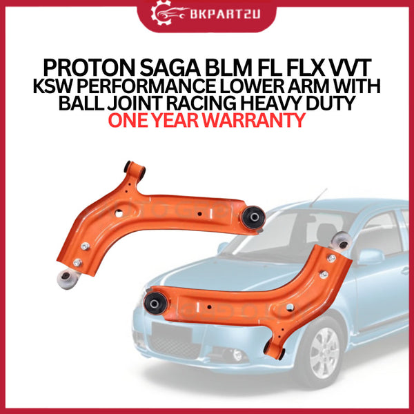 PROTON SAGA BLM FL FLX VVT KSW PERFORMANCE LOWER ARM WITH BALL JOINT RACING HEAVY DUTY ONE YEAR WARRANTY