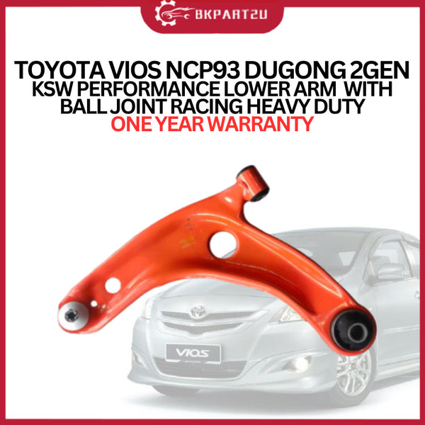 TOYOTA VIOS NCP93 DUGONG 2GEN KSW PERFORMANCE LOWER ARM  WITH BALL JOINT RACING HEAVY DUTY