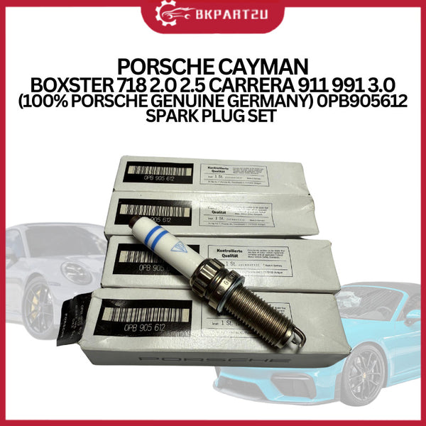 PORSCHE CAYMAN BOXSTER 718 2.0 2.5 CARRERA 911 991 3.0 (100% PORSCHE GENUINE GERMANY) 0PB905612 SPARK PLUG SET