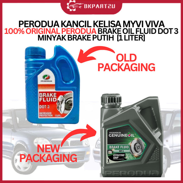 PERODUA KANCIL KELISA MYVI VIVA ORI PERODUA BRAKE OIL FLUID DOT 3 MINYAK BRAKE PUTIH  [1 LITER]