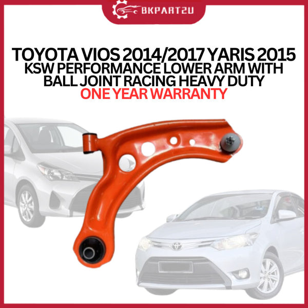 TOYOTA VIOS 2014/2017 YARIS 2015 KSW PERFORMANCE LOWER ARM WITH BALL JOINT RACING HEAVY DUTY ONE YEAR WARRANTY