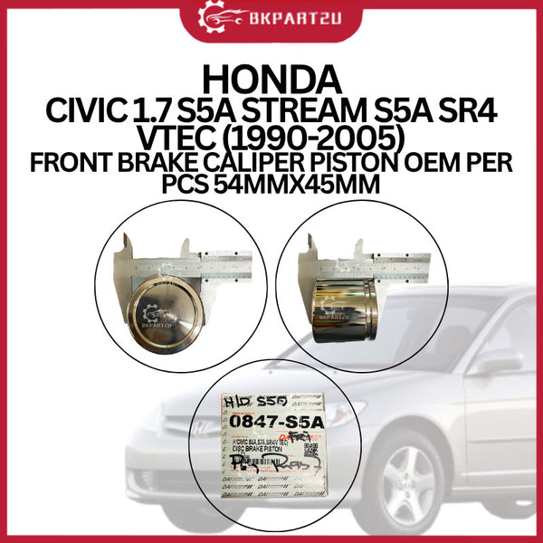 HONDA CIVIC 1.7 S5A STREAM S5A SR4 VTEC 1990-2005 FRONT BRAKE CALIPER PISTON OEM PER PCS 54MMX45MM