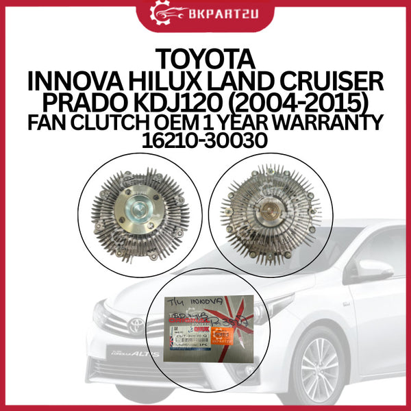 TOYOTA INNOVA HILUX LAND CRUISER PRADO KDJ120 (2004-2015) FAN CLUTCH OEM 1 YEAR WARRANTY 16210-30030