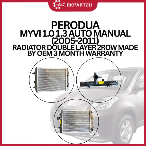 PERODUA MYVI 1.0 1.3 AUTO MANUAL (2005-2011) RADIATOR DOUBLE LAYER 2ROW MADE BY OEM 3 MONTH WARRANTY