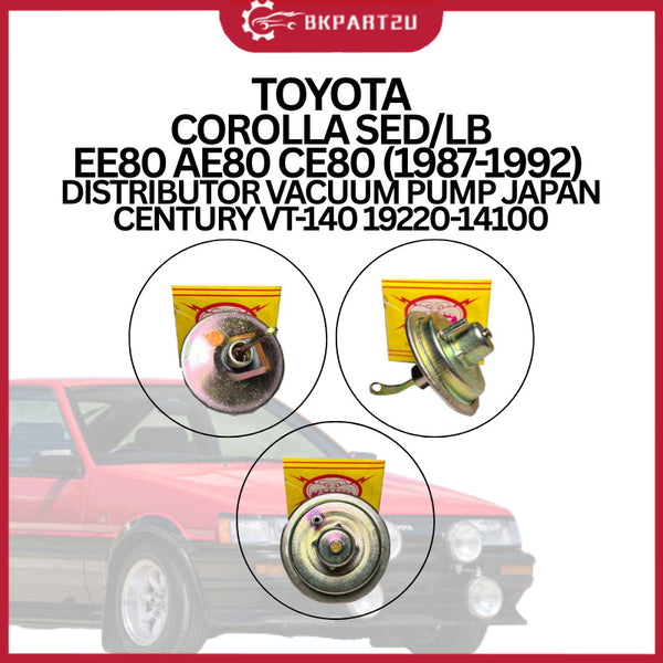 TOYOTA COROLLA SED/LB EE80 AE80 CE80 (1987-1992)  DISTRIBUTOR VACUUM PUMP JAPAN CENTURY VT-140 19220-14100