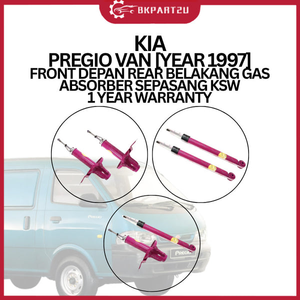 KIA PREGIO VAN [YEAR 1997] FRONT DEPAN REAR BELAKANG GAS ABSORBER SEPASANG KSW 1 YEAR WARRANTY