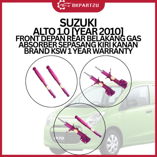 SUZUKI ALTO 1.0 [YEAR 2010] FRONT DEPAN REAR BELAKANG GAS ABSORBER SEPASANG KIRI KANAN BRAND KSW 1 YEAR WARRANTY