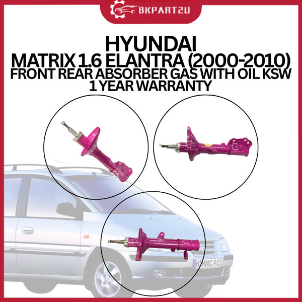 HYUNDAI MATRIX 1.6 ELANTRA (2000-2010) FRONT REAR ABSORBER GAS WITH OIL KSW 1 YEAR WARRANTY