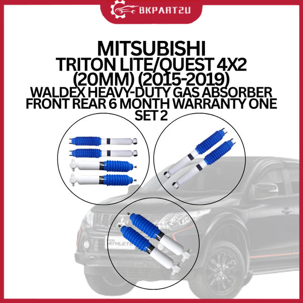 MITSUBISHI TRITON LITE/QUEST 4X2 (20MM) (2015-2019) WALDEX HEAVY-DUTY GAS ABSORBER FRONT REAR 6 MONTH WARRANTY ONE SET 2