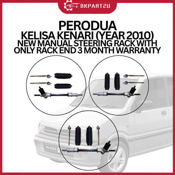 PERODUA KELISA KENARI (YEAR 2010) NEW MANUAL STEERING RACK WITH ONLY RACK END 3 MONTH WARRANTY