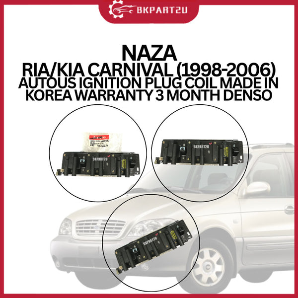 NAZA RIA/KIA CARNIVAL (1998-2006) AUTOUS IGNITION PLUG COIL MADE IN KOREA WARRANTY 3 MONTH DENSO