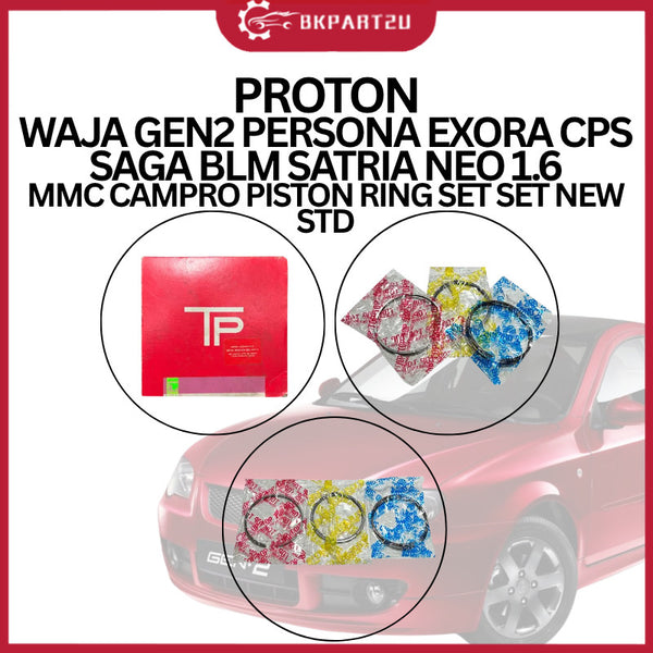 PROTON WAJA GEN2 PERSONA EXORA CPS SAGA BLM SATRIA NEO 1.6 MMC CAMPRO PISTON RING SET SET NEW STD