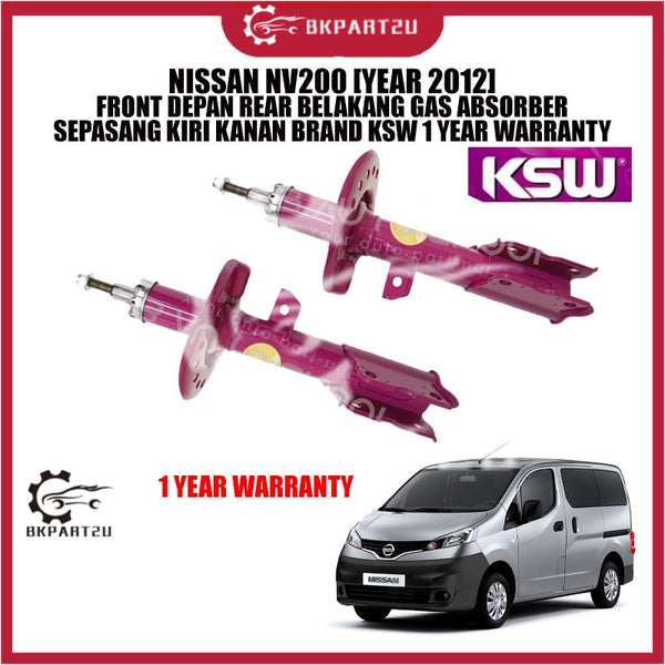 NISSAN NV200 [YEAR 2012] FRONT DEPAN REAR BELAKANG GAS ABSORBER SEPASANG KIRI KANAN BRAND KSW 1 YEAR WARRANTY