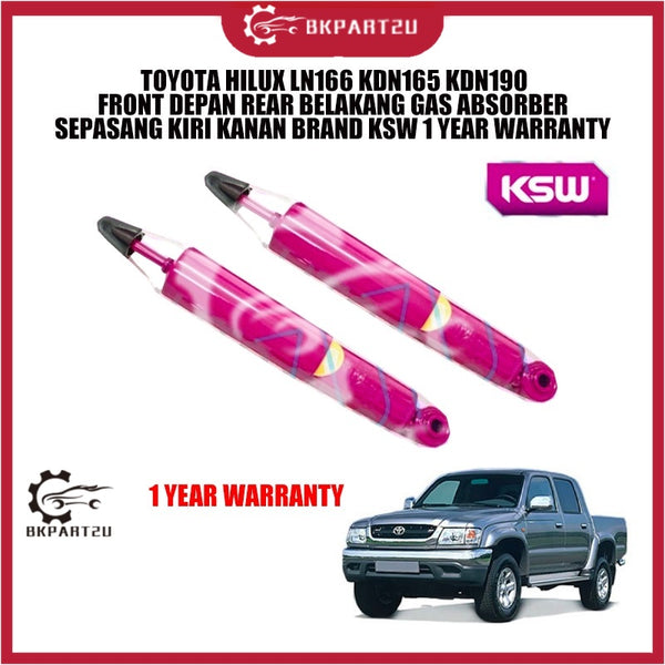 TOYOTA HILUX LN166 KDN165 KDN190 [YEAR 2015] FRONT REAR GAS ABSORBER SEPASANG KIRI KANAN BRAND KSW 1 YEAR WARRANTY