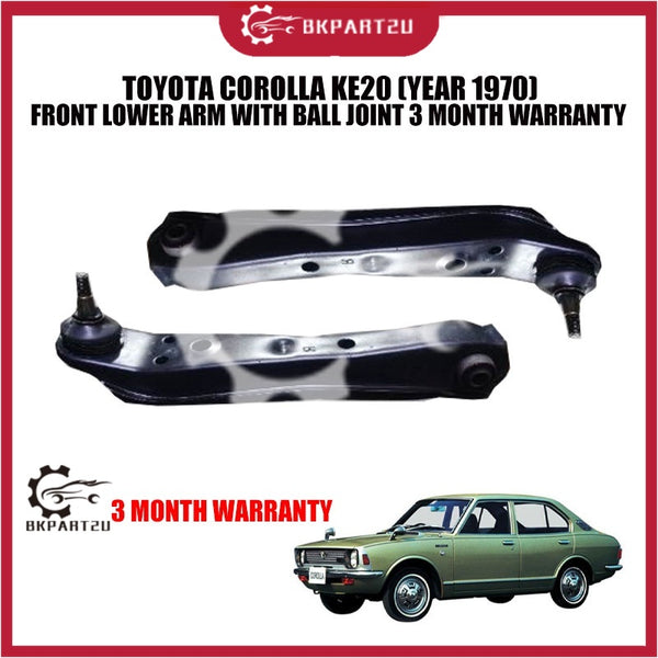 TOYOTA COROLLA KE20 (YEAR 1970) FRONT LOWER ARM WITH BALL JOINT 3 MONTH WARRANTY