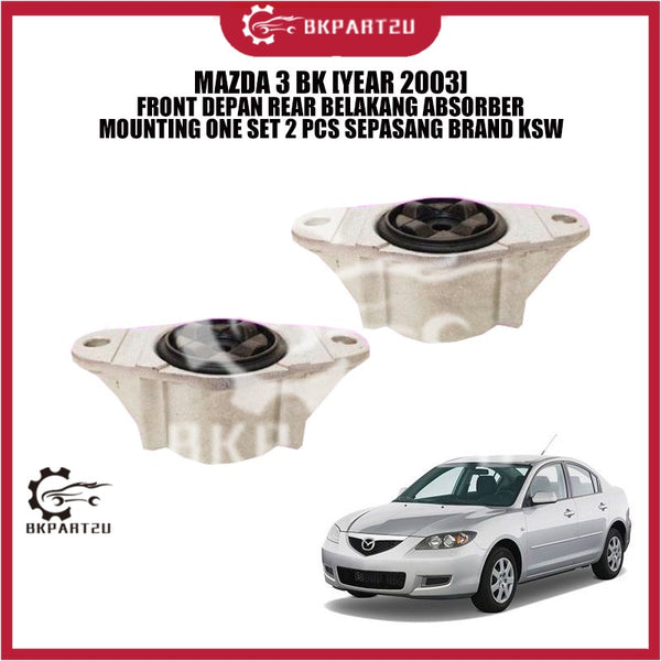 MAZDA 3 BK [YEAR 2003] FRONT DEPAN REAR BELAKANG ABSORBER MOUNTING ONE SET 2 PCS SEPASANG BRAND KSW