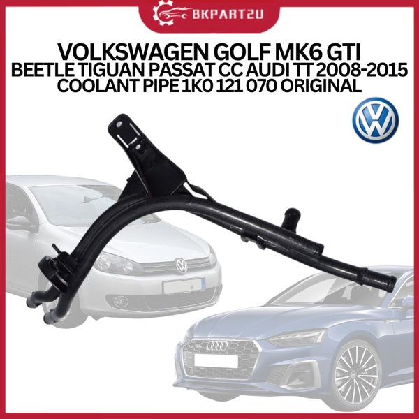 VOLKSWAGEN GOLF MK6 GTI BEETLE TIGUAN PASSAT CC AUDI TT 2008-2015 COOLANT PIPE 1K0 121 070 ORIGINAL