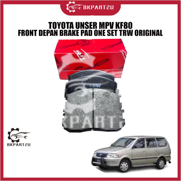TOYOTA UNSER MPV KF80 FRONT DEPAN BRAKE PAD ONE SET TRW ORIGINAL