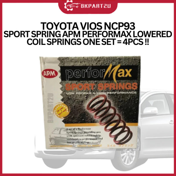 TOYOTA VIOS NCP93 SPORT SPRING APM PERFORMAX HIGH QUALITY SPORT LOWERED COIL SPRINGS ONE SET=4PCS !!