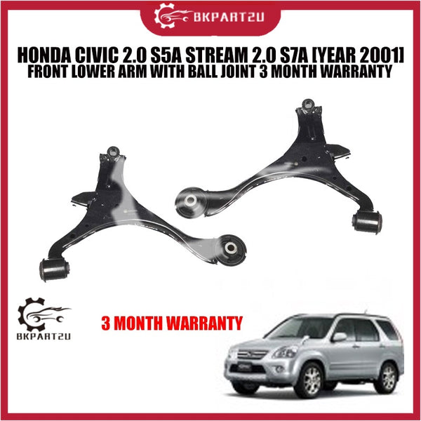 HONDA CIVIC 2.0 S5A STREAM 2.0 S7A [YEAR 2001] FRONT LOWER ARM WITH BALL JOINT 3 MONTH WARRANTY