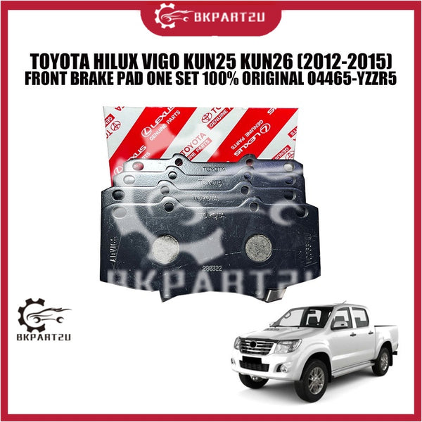 TOYOTA HILUX VIGO KUN25 KUN26 (2012-2015) FRONT BRAKE PAD ONE SET 100% ORIGINAL 04465-YZZR5
