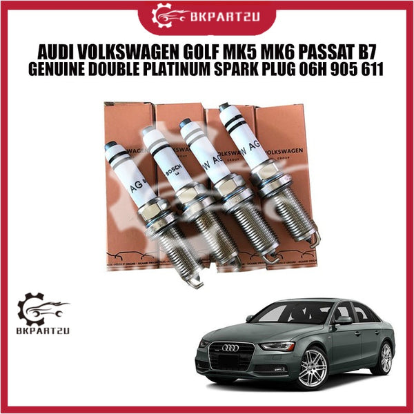 Audi Volkswagen Genuine Platinum Spark Plug (1.8 & 2.0L) GOLF MK7 R EA888 GEN-3 4 PCS 06K 905 611 C