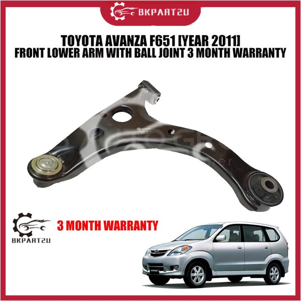 TOYOTA AVANZA F651 [YEAR 2011] FRONT LOWER ARM WITH BALL JOINT 3 MONTH WARRANTY