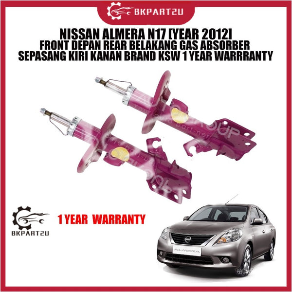 NISSAN ALMERA N17 [YEAR 2012]  FRONT DEPAN REAR BELAKANG GAS ABSORBER SEPASANG KIRI KANAN BRAND KSW 1 YEAR WARRRANTY