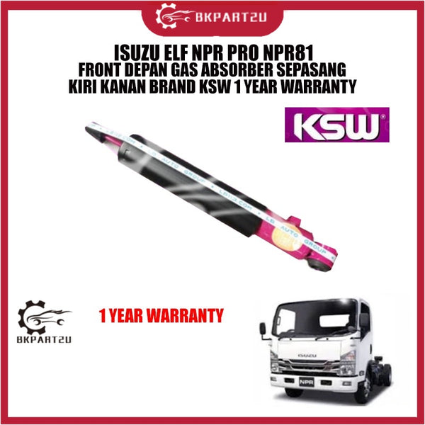 ISUZU ELF NPR PRO NPR81 FRONT DEPAN GAS ABSORBER SEPASANG KIRI KANAN BRAND KSW 1 YEAR WARRANTY