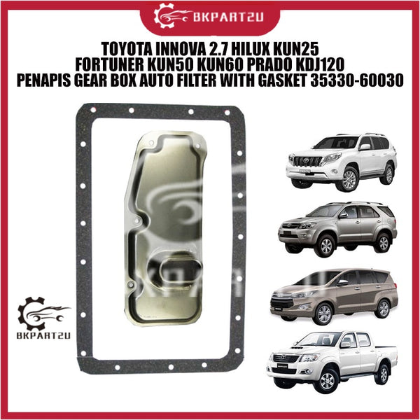 TOYOTA INNOVA 2.7 HILUX KUN25 FORTUNER KUN50 KUN60 PRADO KDJ120 PENAPIS GEAR BOX AUTO FILTER WITH GASKET 35330-60030