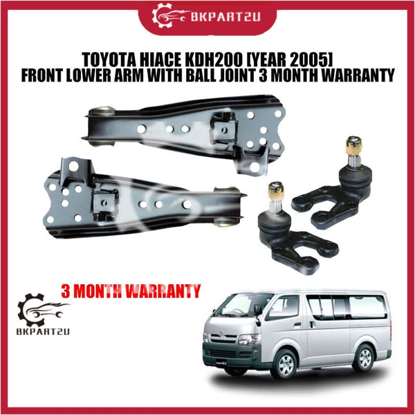TOYOTA HIACE KDH200 [YEAR 2005] FRONT LOWER ARM WITH BALL JOINT 3 MONTH WARRANTY