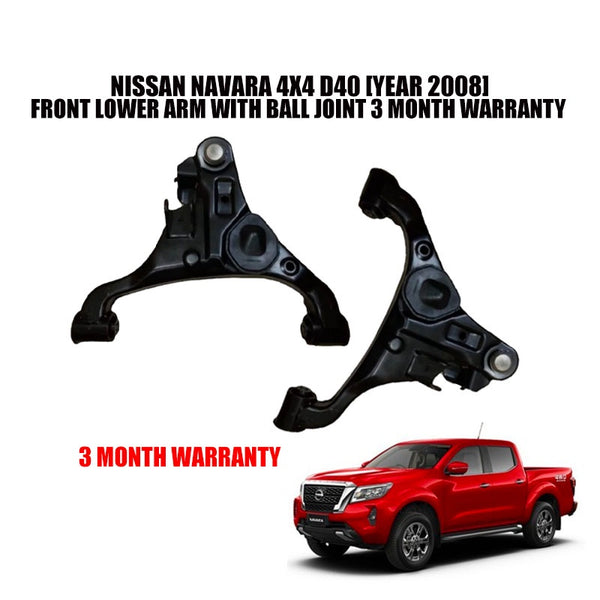 NISSAN NAVARA 4X4 D40 [YEAR 2008] FRONT LOWER ARM WITH BALL JOINT 3 MONTH WARRANTY