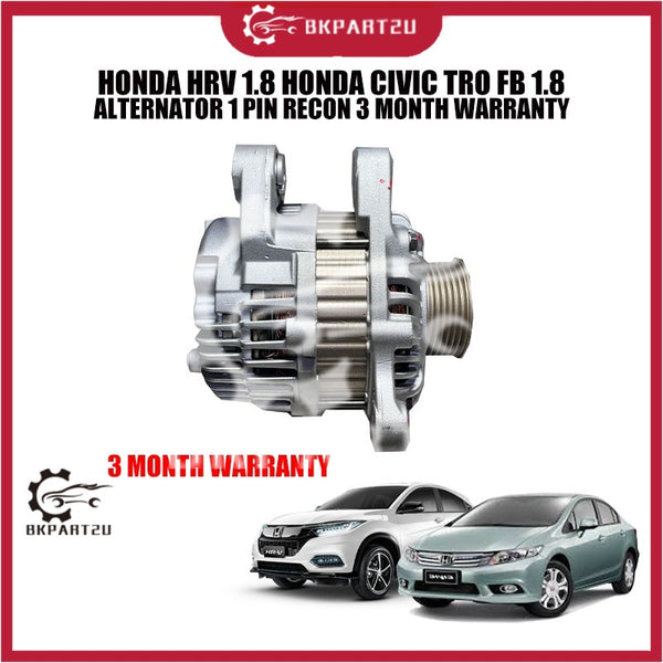 HONDA HRV 1.8 HONDA CIVIC TRO FB 1.8 ALTERNATOR 1 PIN RECON 3 MONTH WARRANTY