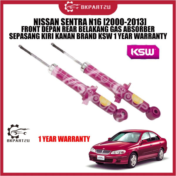NISSAN SENTRA N16 [2000-2013] FRONT DEPAN REAR BELAKANG GAS ABSORBER SEPASANG KIRI KANAN BRAND KSW 1 YEAR WARRANTY