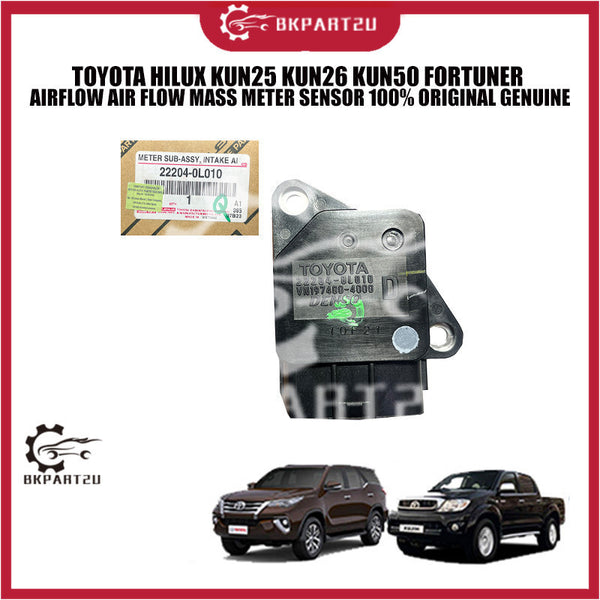 TOYOTA HILUX KUN25 KUN26 KUN50 FORTUNER AIRFLOW AIR FLOW MASS METER SENSOR 100% ORIGINAL GENUINE
