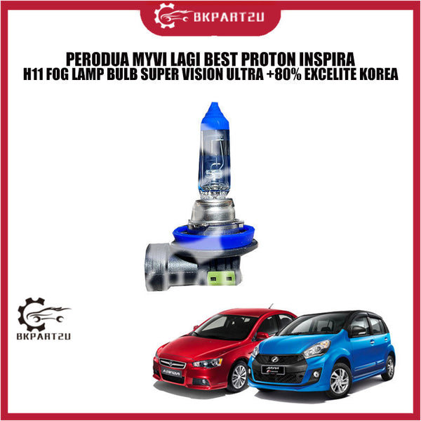 PERODUA MYVI LAGI BEST PROTON INSPIRA H11 FOG LAMP BULB SUPER VISION ULTRA +80% EXCELITE KOREA