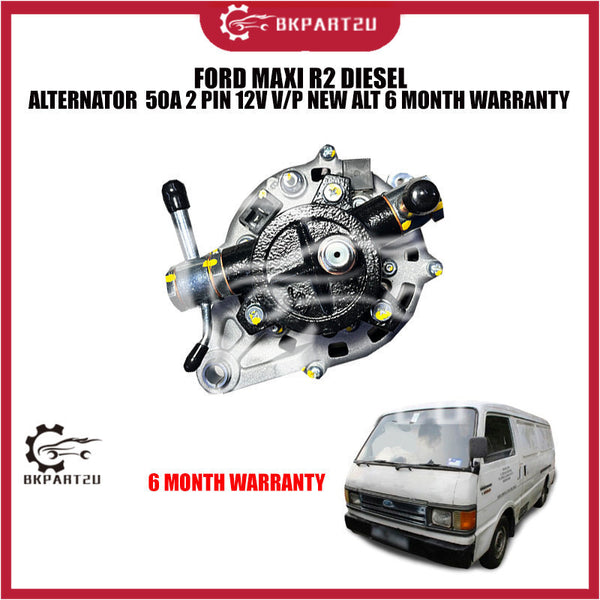FORD MAXI R2 DIESEL ALTERNATOR  50A 2 PIN 12V V/P NEW ALT 6 MONTH WARRANTY