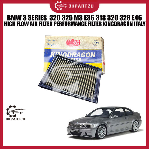 BMW 3 SERIES  320 325 M3 E36 318 320 328 E46 HIGH FLOW AIR FILTER PERFORMANCE FILTER KINGDRAGON ITALY