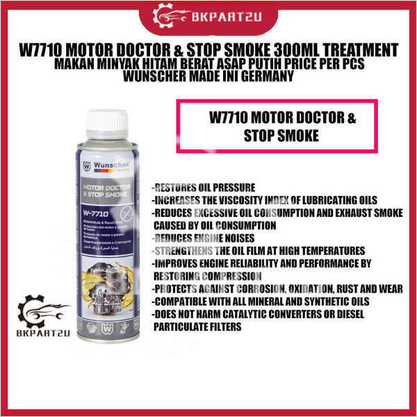 W7710 MOTOR DOCTOR & STOP SMOKE 300ML TREATMENT MAKAN MINYAK HITAM ASAP PUTIH PRICE PER PCS WUNSCHER