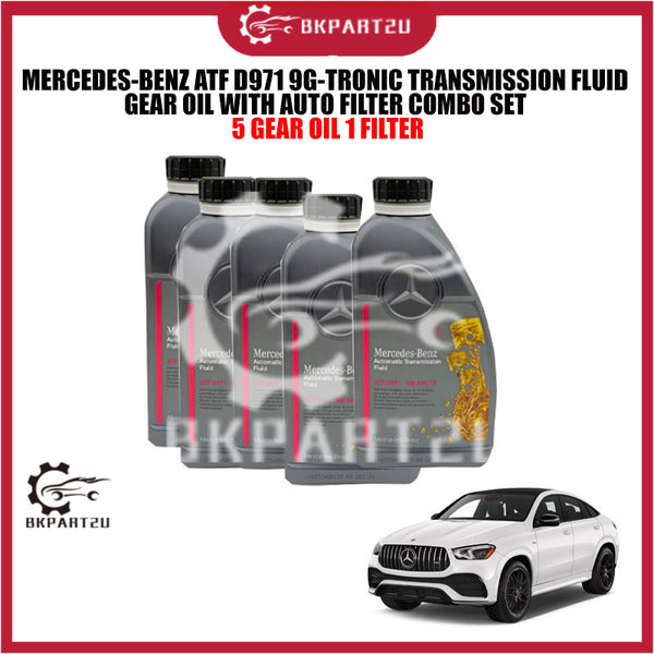 MERCEDES-BENZ ATF D971 9G-TRONIC TRANSMISSION FLUID GEAR OIL WITH AUTO FILTER COMBO SET 5 GEAR OIL 1 FILTER