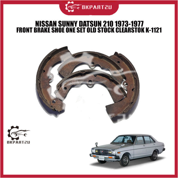 NISSAN SUNNY DATSUN 210 1973-1977 FRONT BRAKE SHOE ONE SET OLD STOCK CLEARSTOK K-1121