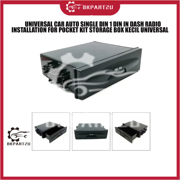 UNIVERSAL CAR AUTO SINGLE DIN 1 DIN IN DASH RADIO INSTALLATION FOR POCKET KIT STORAGE BOX KECIL UNIVERSAL