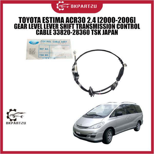 TOYOTA ESTIMA ACR30 2.4 [2000-2006] GEAR LEVEL LEVER SHIFT TRANSMISSION CONTROL CABLE 33820-28360 TSK JAPAN